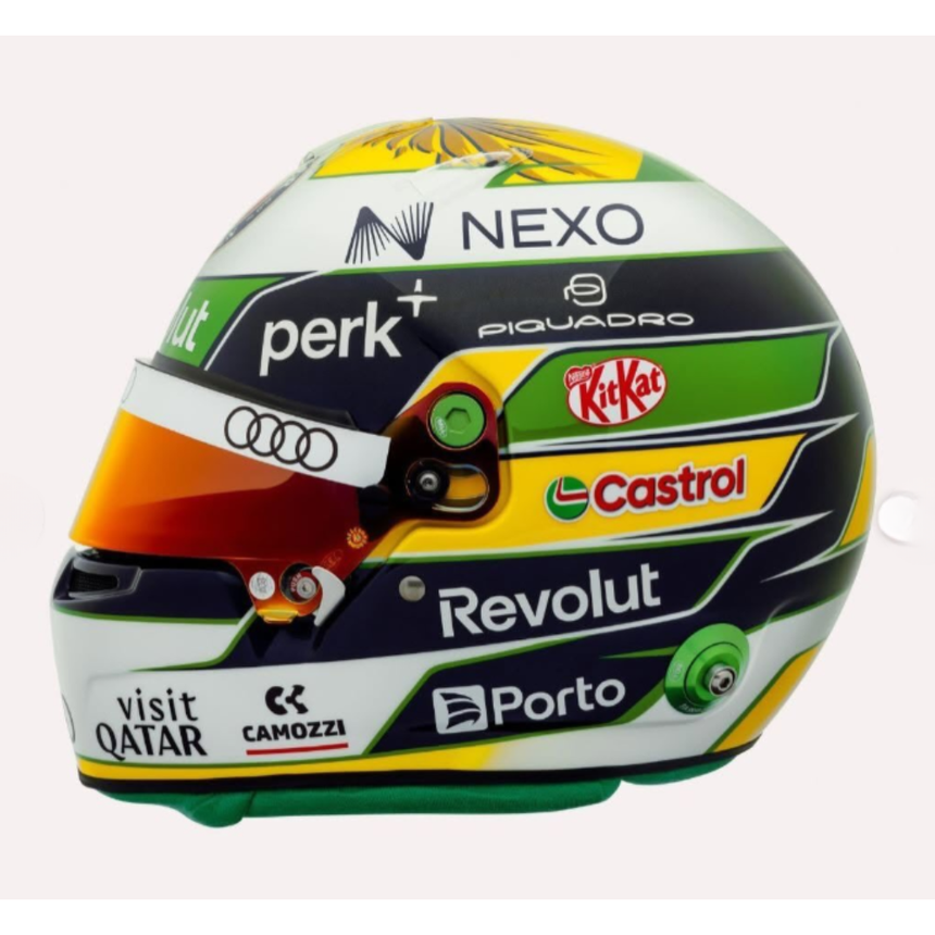 Spark Models F1 Audi Revolut - Gabriel Bortoleto 2026 1/5 Scale Mini Replica Helmet