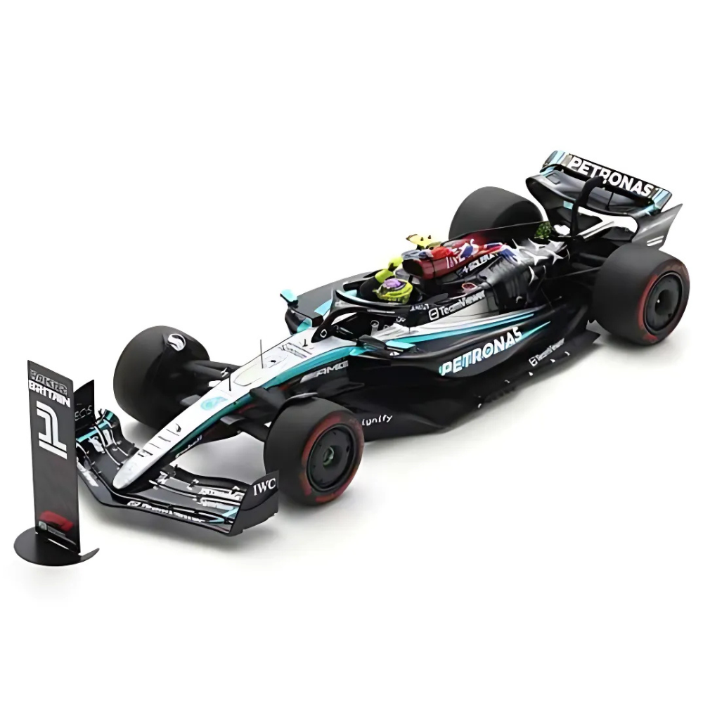 Spark Models F1 Mercedes F1 - AMG PETRONAS No.44 F1 W15 E Performance - Winner British GP 2024 - Lewis Hamilton 1/18 Scale Model