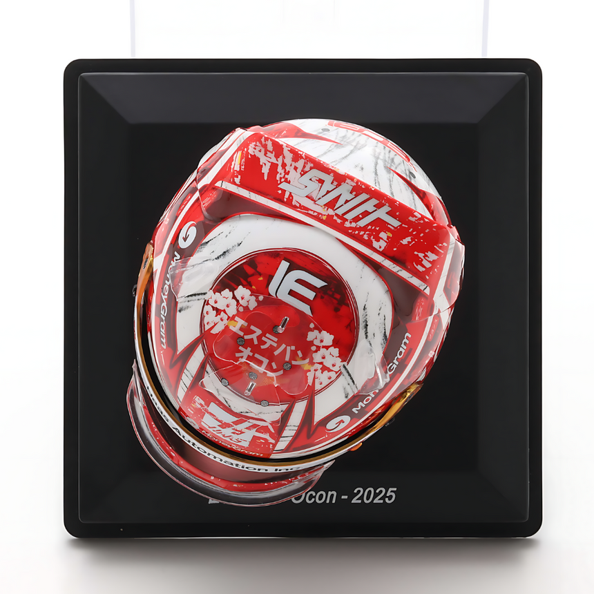 Spark Models MoneyGram Haas F1 Team - Esteban Ocon - Japanese GP 2025 Mini Replica Helmet 1/5 Scale