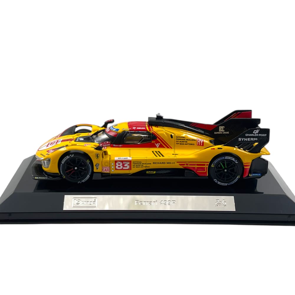 Bburago Ferrari Racing 499P Le Mans Hypercar 2024 AF Corse No.83 Hard Case 1/43 Scale Model