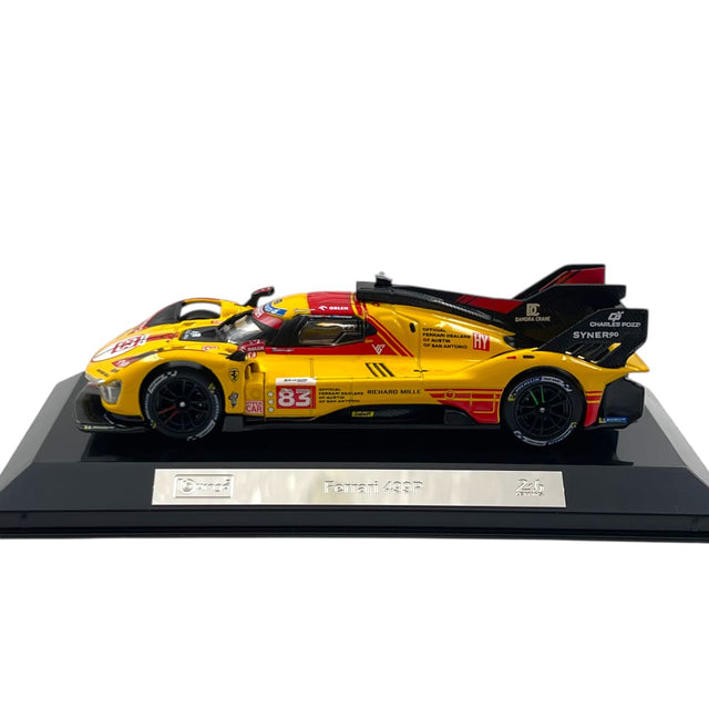 Bburago Ferrari Racing 499P Le Mans Hypercar 2024 AF Corse No.83 Hard Case 1/43 Scale Model