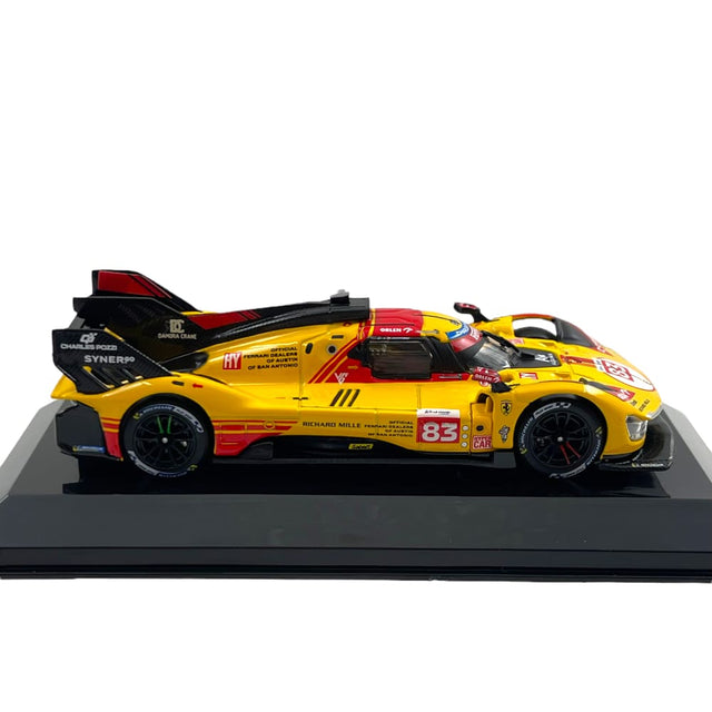 Bburago Ferrari Racing 499P Le Mans Hypercar 2024 AF Corse No.83 Hard Case 1/43 Scale Model