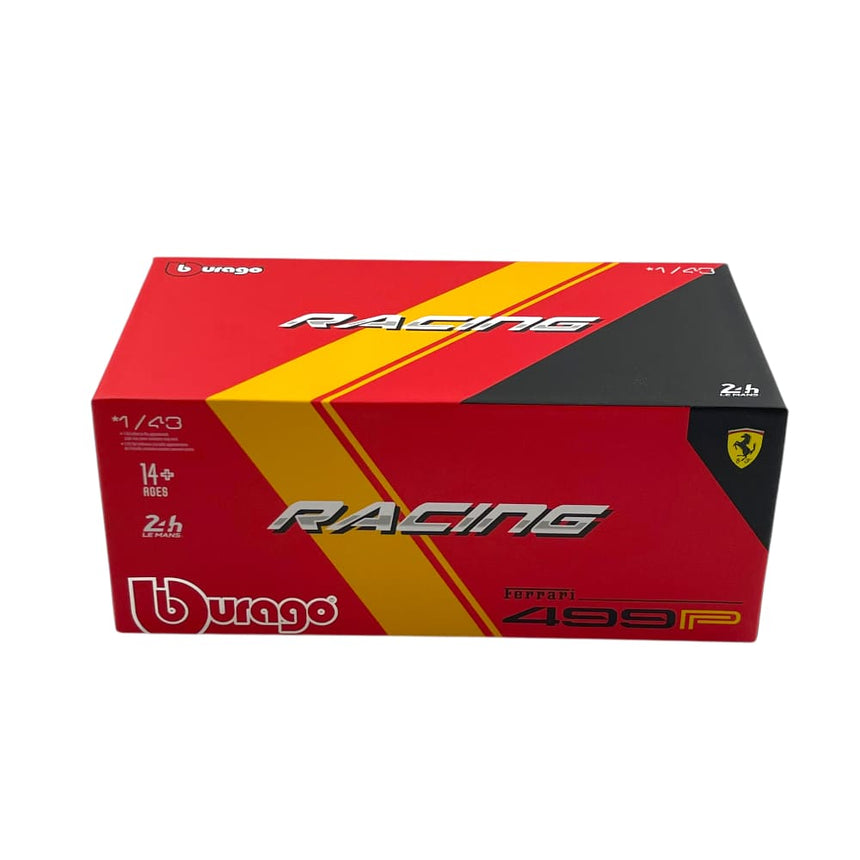 Bburago Ferrari Racing 499P Le Mans Hypercar 2024 AF Corse No.83 Hard Case 1/43 Scale Model