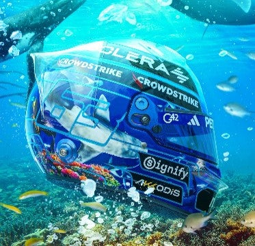 Spark Models F1 Mercedes-AMG PETRONAS F1 Team - George Russell - Azerbaijan GP 2025 1/5 Scale Mini Replica Helmet