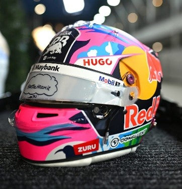 Spark Models F1 Visa Cash App RB Formula One Team - Liam Lawson - Singapore GP 2025 1/5 Scale Mini Replica Helmet