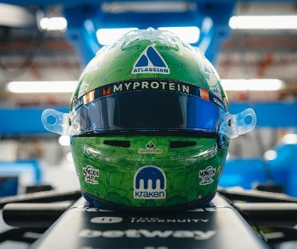 Spark Models F1 Williams Racing - Alexander Albon - Singapore GP 2025 1/5 Scale Mini Replica Helmet