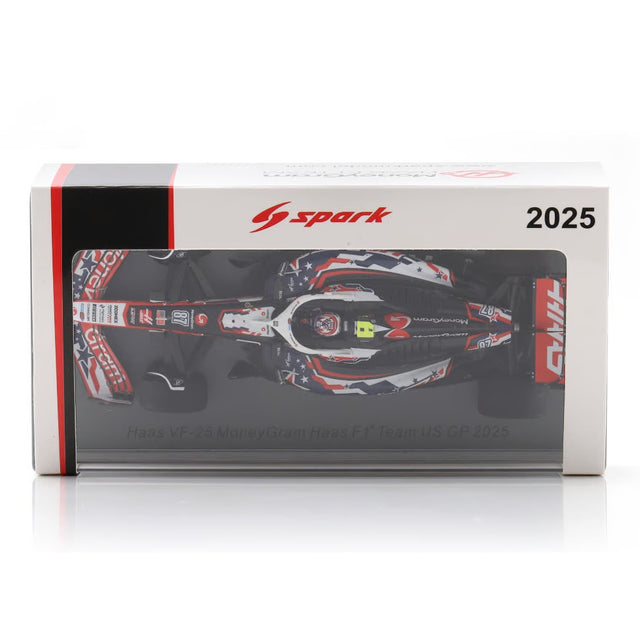 Spark Models F1 Haas VF-25 No.87 MoneyGram Haas F1 Team - US GP 2025 - Oliver Bearman 1/43 Scale Model