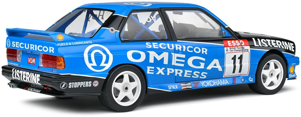 Solido BMW E30 M3 Blue BTCC 1991 1/18 Scale Model