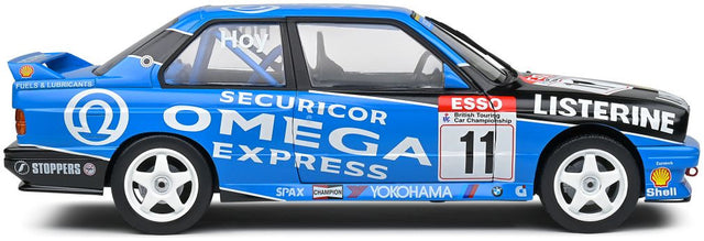 Solido BMW E30 M3 Blue BTCC 1991 1/18 Scale Model