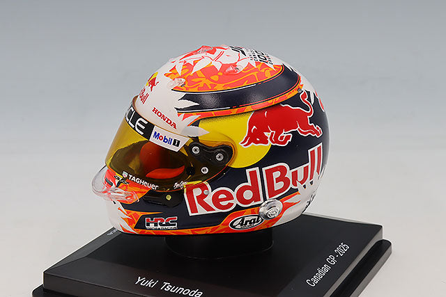 Spark Models F1 Oracle Red Bull Racing Formula One Team - Yuki Tsunoda - 2025 Mini Replica Helmet Model 1/5 Scale