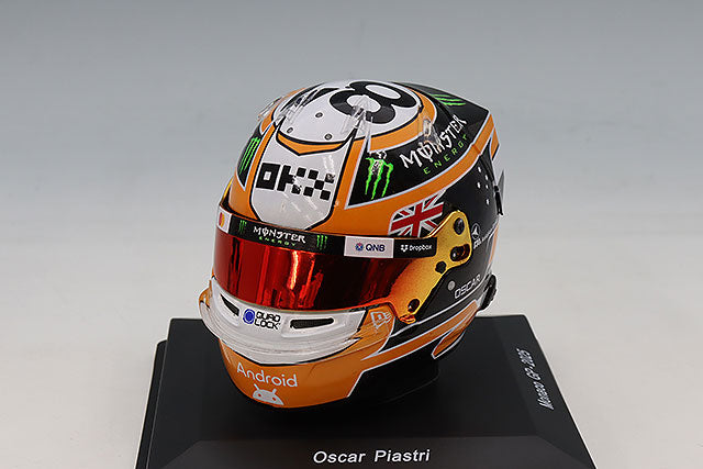 Spark Models F1 McLaren Formula 1 Team - Oscar Piastri - Monaco GP 2025 Mini Replica Helmet 1/5 Scale