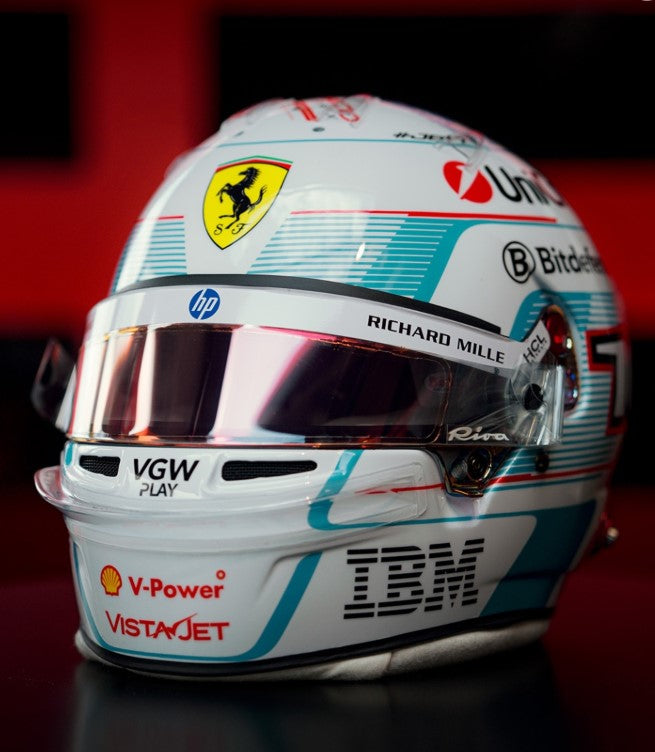 LookSmart F1 Charles Leclerc - Monaco GP 2025 - 2nd Place Mini Replica Helmet 1/5 Scale