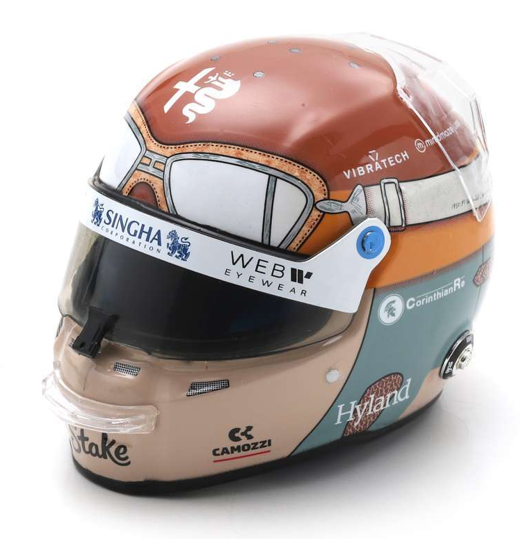 Spark Models F1 Alfa Romeo F1 Team Stake - Valtteri Bottas - Italian GP 2023 1/5 Scale Mini Replica Helmet