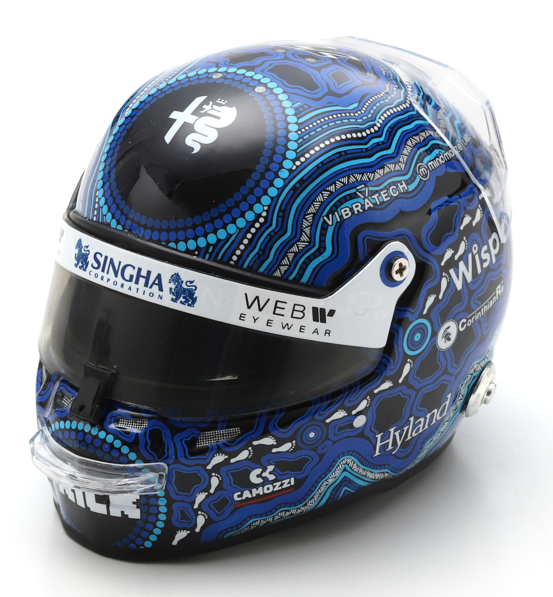 Spark Models F1 Alfa Romeo F1 Team Stake - Valtteri Bottas Australian GP 2023 1/5 Scale Mini Replica Helmet