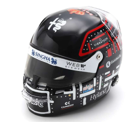 Spark Models F1 Alfa Romeo F1 Team Stake - Valtteri Bottas Monaco GP 2023 - Mini Replica Helmet 1/5 Scale