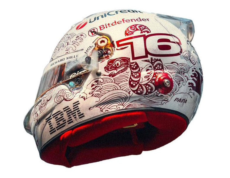 LookSmart F1Charles Leclerc – Scuderia Ferrari HP China GP 2025 Mini Replica Helmet 1/5 Scale