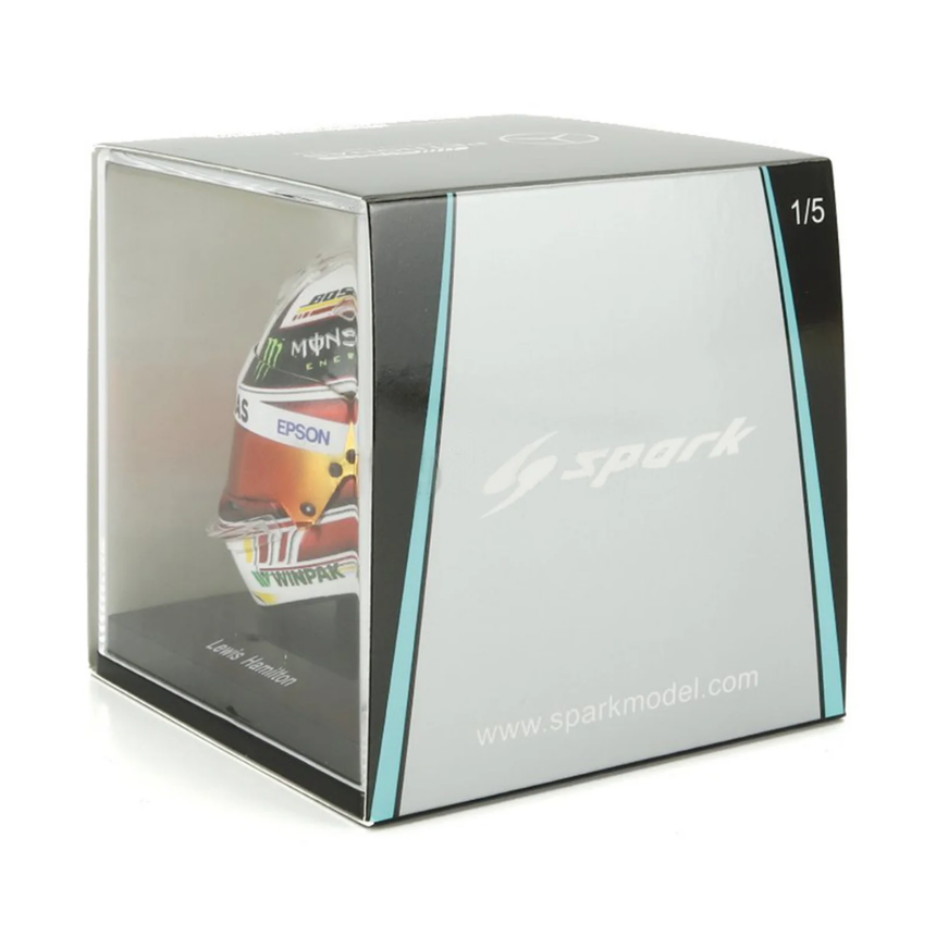 Spark Models F1 Lewis Hamilton - Mercedes F1 - AMG PETRONAS - Mexican GP - F1 World Championship 2018 Mini Replica Helmet 1/5 Scale Model