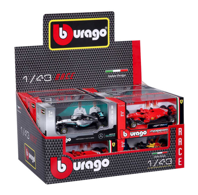 Bburago F1 Car -Choose between Lando Norris, Charles Leclerc and Lewis Hamilton 1/43 (1 CAR per Order) B18-60019