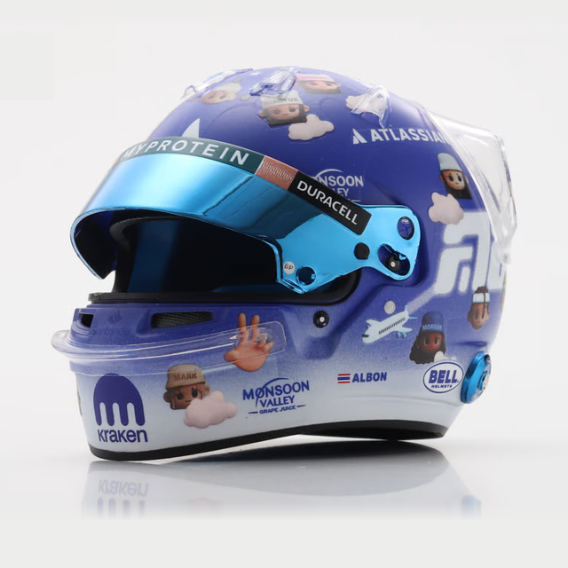 Spark Models F1 Williams Racing - Alexander Albon - British GP 2025 Mini Replica Helmet 1/5 Scale Model
