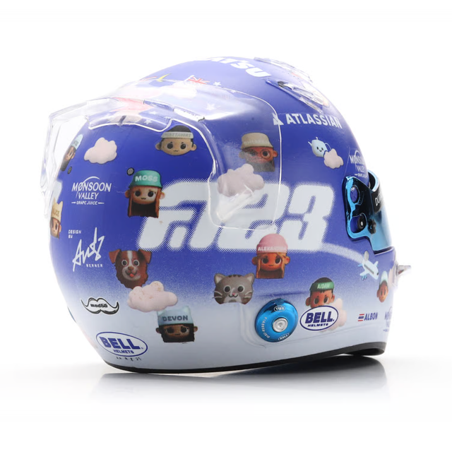 Spark Models F1 Williams Racing - Alexander Albon - British GP 2025 Mini Replica Helmet 1/5 Scale Model