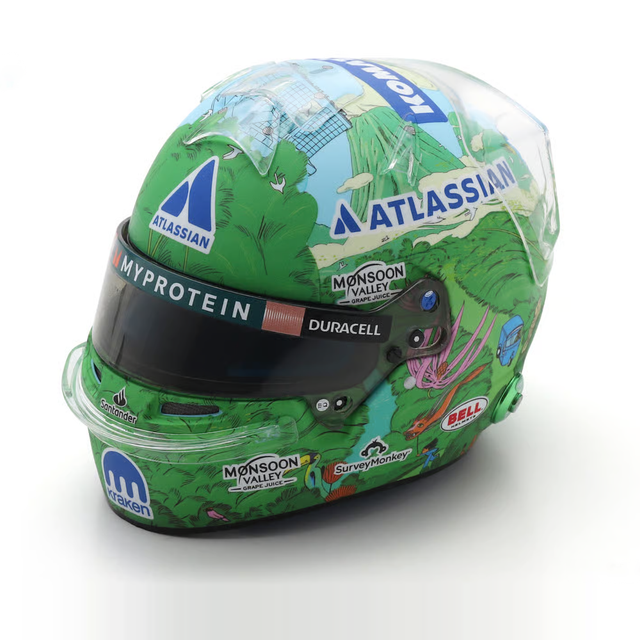 Spark Models F1 Williams Racing - Alexander Albon - Singapore GP 2025 1/5 Scale Mini Replica Helmet
