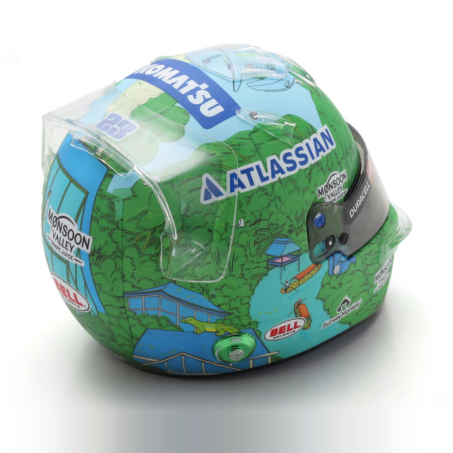 Spark Models F1 Williams Racing - Alexander Albon - Singapore GP 2025 1/5 Scale Mini Replica Helmet