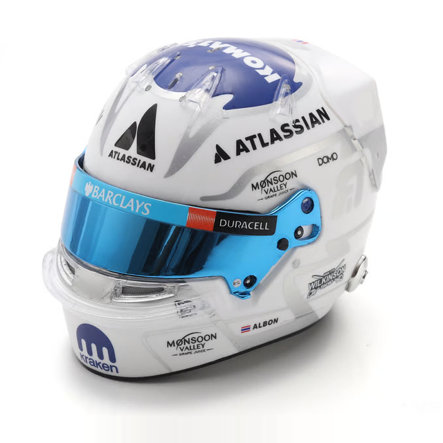 Spark Models F1 Atlassian Williams F1 Team - Alex Albon - 2026 1/5 Scale Mini Replica Helmet