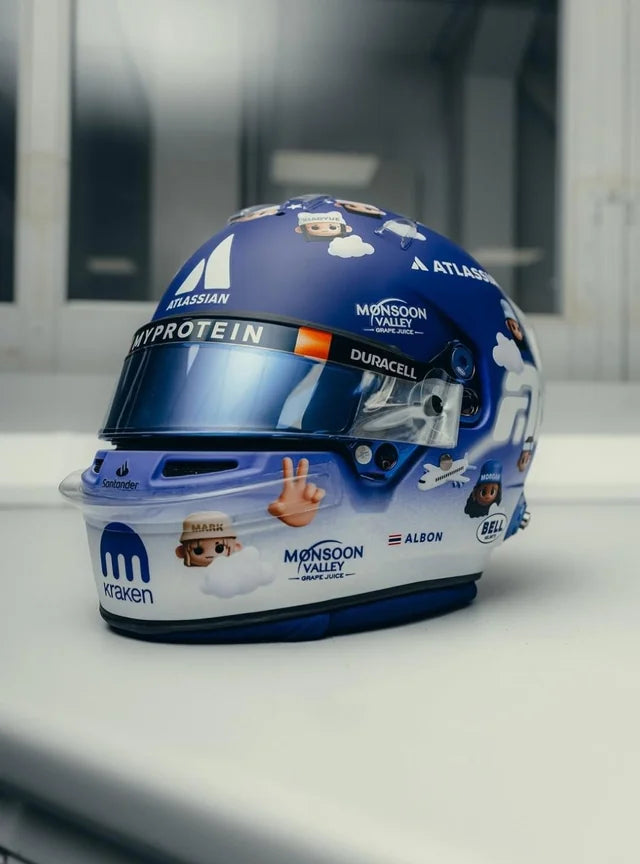 Spark Models F1 Williams Racing - Alexander Albon - British GP 2025 Mini Replica Helmet 1/5 Scale Model