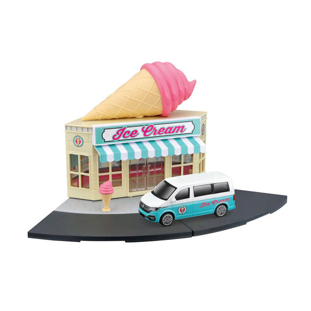 Bburago Street Fire Bburago City Ice Cream Shop Incl. 1 Car 1/43 Scale