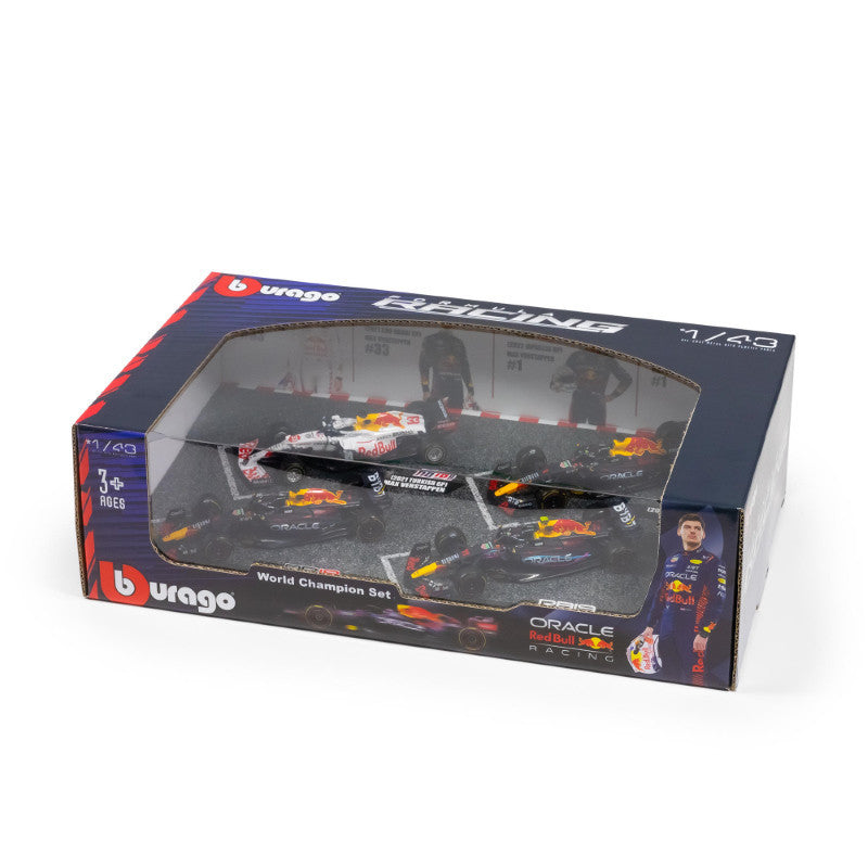 Bburago F1 Red Bull Racing F1 Team - Max Verstappen Champion Set of 4 Models 1/43 Scale Model