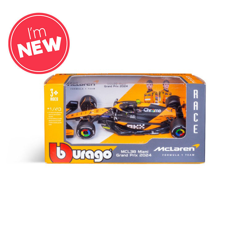 Bburago F1 McLaren F1 Team MCL38 2024 - Lando Norris 1/43 Scale Model