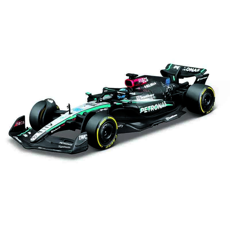 Bburago F1 Mercedes F1 AMG W15 2024 With Helmet - George Russell 1/43 Scale Model