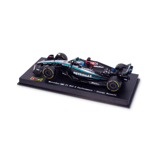 Bburago F1 Mercedes F1 AMG W15 2024 With Helmet - George Russell 1/43 Scale Model
