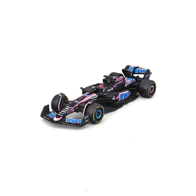 Bburago F1 BWT Alpine F1 Team A524 2024 With Helmet - Esteban Ocon 1/43 Scale Model