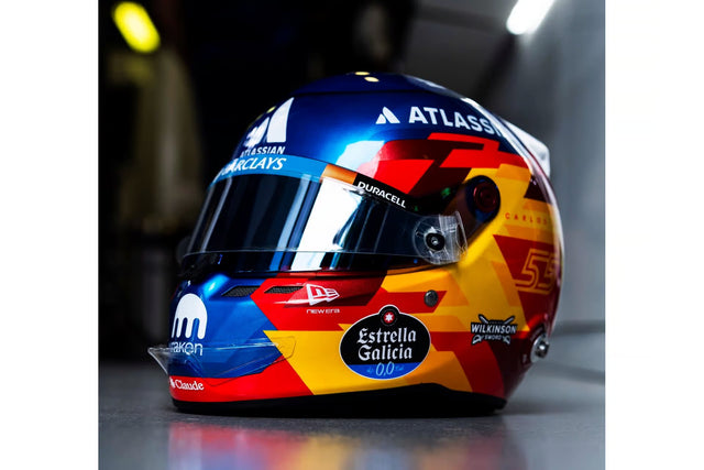 Spark Models F1 Atlassian Williams F1 Team - Carlos Sainz - 2026 1/5 Scale Mini Replica Helmet