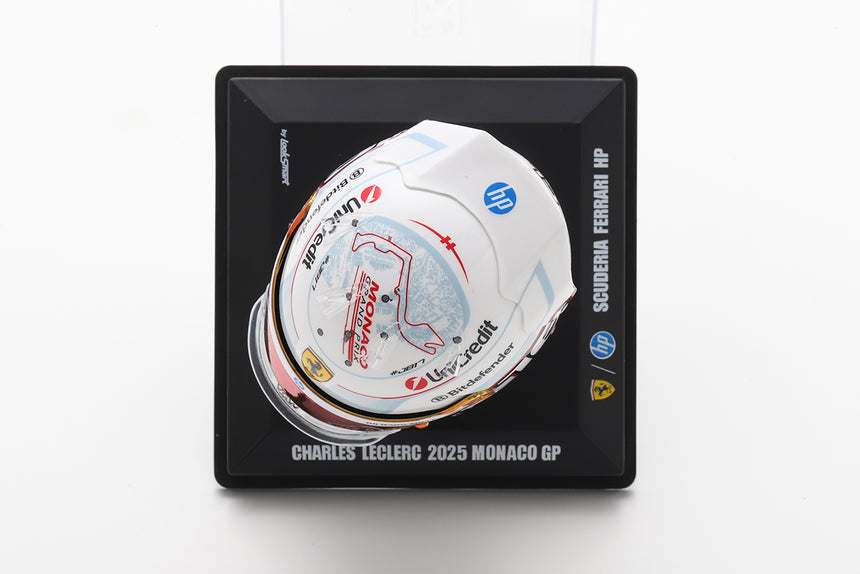LookSmart F1 Charles Leclerc - Monaco GP 2025 - 2nd Place Mini Replica Helmet 1/5 Scale