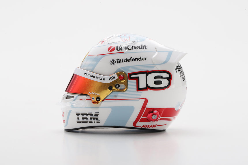LookSmart F1 Charles Leclerc - Monaco GP 2025 - 2nd Place Mini Replica Helmet 1/5 Scale