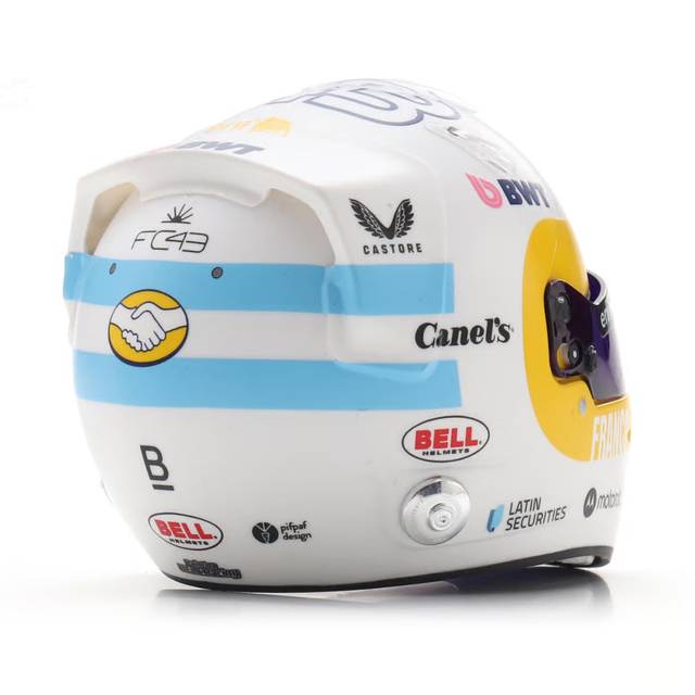 Spark Models F1 BWT Alpine F1 Team - Franco Colapinto - US GP 2025 1/5 Scale Mini Replica Helmet