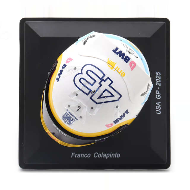 Spark Models F1 BWT Alpine F1 Team - Franco Colapinto - US GP 2025 1/5 Scale Mini Replica Helmet