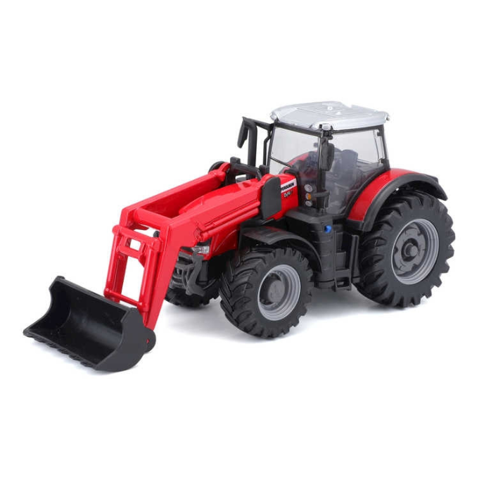 Bburago 10cm Massey Fergusson 8740S Tractor With Front Loader 1/50 Scale