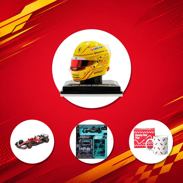 Lewis Hamilton Ferrari F1 Gift Set - Monaco helmet, models and mug