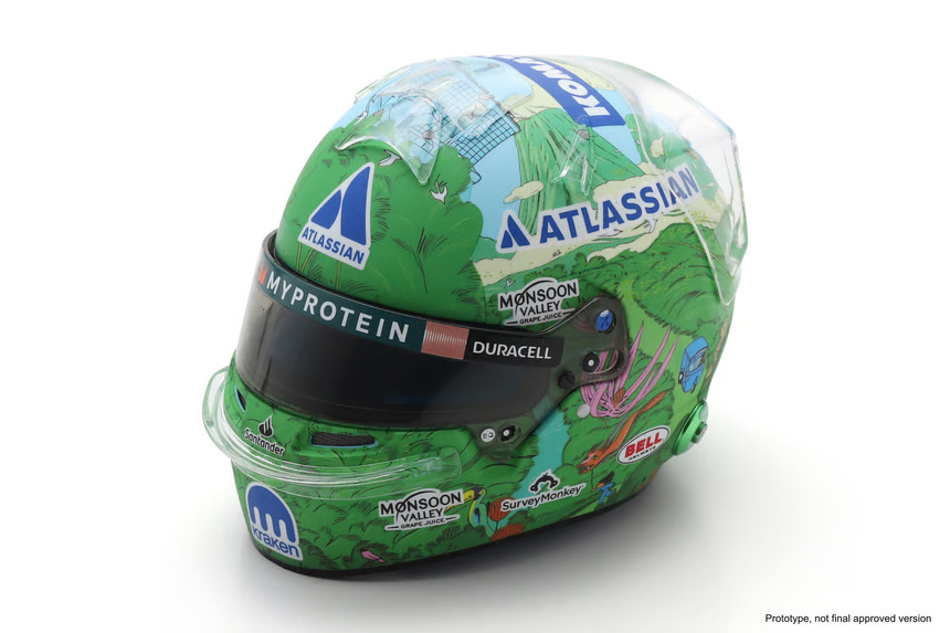 Spark Models F1 Williams Racing - Alexander Albon - Singapore GP 2025 1/5 Scale Mini Replica Helmet
