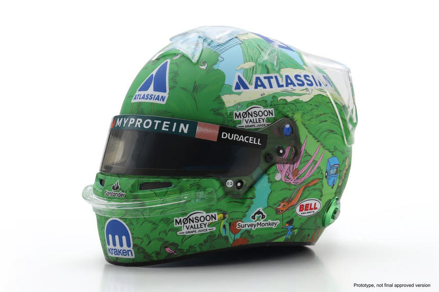 Spark Models F1 Williams Racing - Alexander Albon - Singapore GP 2025 1/5 Scale Mini Replica Helmet