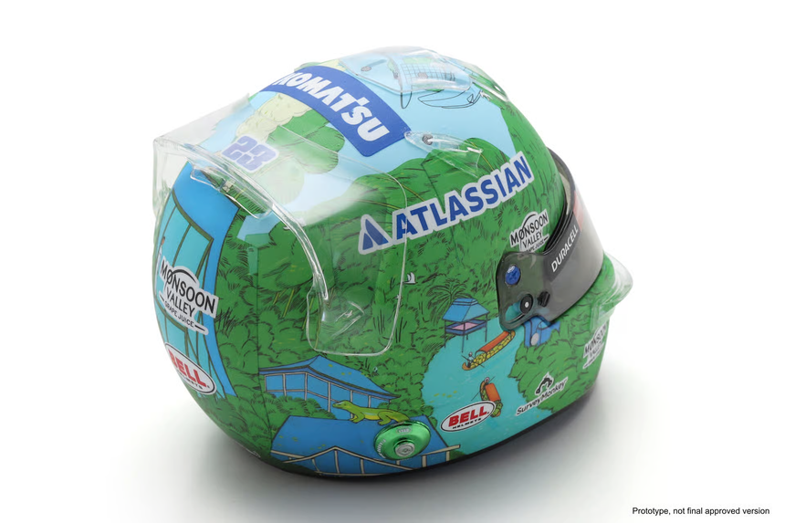 Spark Models F1 Williams Racing - Alexander Albon - Singapore GP 2025 1/5 Scale Mini Replica Helmet