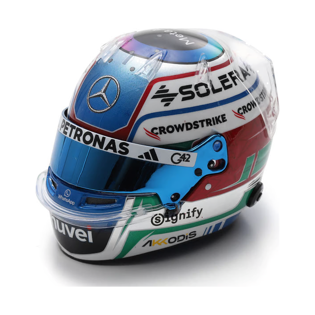 Spark Models F1 Mercedes-AMG PETRONAS F1 Team - Kimi Antonelli - Las Vegas GP 2025 1/5 Scale Mini Replica Helmet