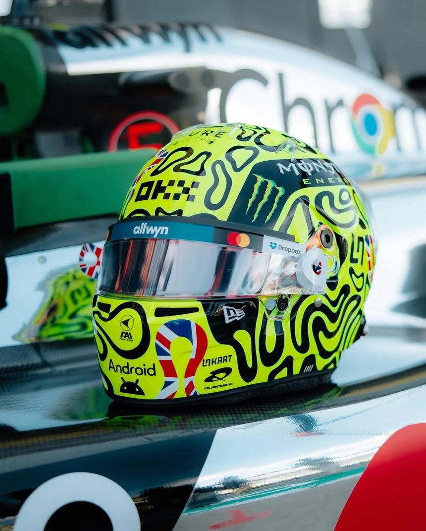 Spark Models F1 McLaren F1 Team - Lando Norris - British GP 2025 Mini Replica Helmet 1/5 Scale