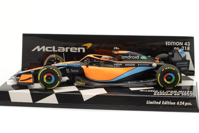 Minichamps F1 McLaren F1 Team MCL36 Daniel Ricciardo Bahrain GP 2022 1/43 Scale Model
