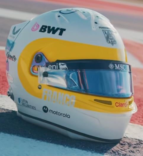Spark Models F1 BWT Alpine F1 Team - Franco Colapinto - US GP 2025 1/5 Scale Mini Replica Helmet