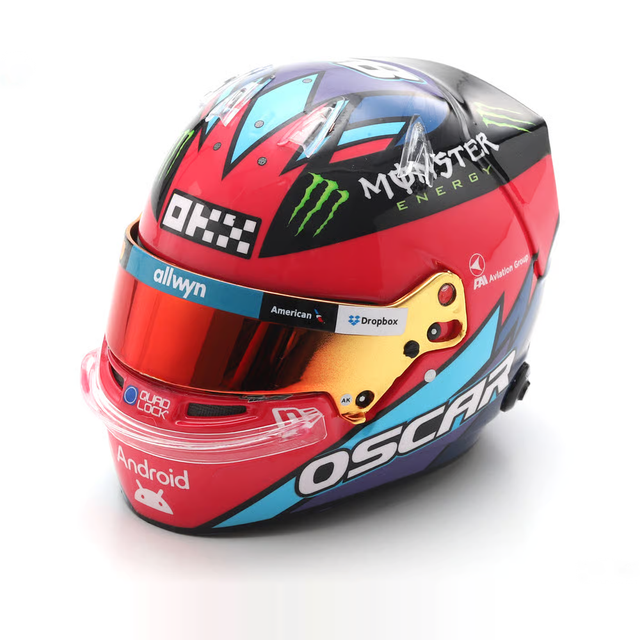 Spark Models F1 McLaren Formula 1 Team - Oscar Piastri - Las Vegas GP 2025 1/5 Scale Mini Replica Helmet