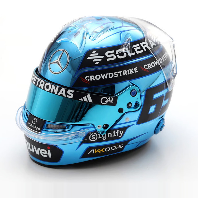 Spark Models F1 Mercedes-AMG PETRONAS F1 Team - George Russell - Singapore GP 2025 1/5 Scale Mini Replica Helmet